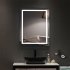  US Direct  Square Touch Led Bathroom Mirror Tricolor Dimming Lights Anti fog Energy Saving Ip67 Waterproof Mirror