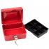  US Direct  Stainless Steel Cash  Box With Money Tray Safe Box With Key Cash Drawer red
