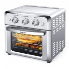  US Direct  Stainless Steel 19qt Air Fryer Oven Countertop Bakingroastingreheatingfrying Without Oil Silver