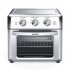  US Direct  Stainless Steel 19qt Air Fryer Oven Countertop Bakingroastingreheatingfrying Without Oil Silver
