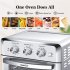  US Direct  Stainless Steel 19qt Air Fryer Oven Countertop Bakingroastingreheatingfrying Without Oil Silver