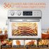  US Direct  Stainless Steel 24qt Air  Fryer Oil free Toaster Oven Combo With Rotisserie And Dehydrator silver