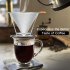  US Direct  Stainless Steel Coffee Filter Cone Pour Over Coffee Dripper with Separate Cup Stand Spoon Cleaning Brush