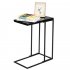  US Direct  Steel Frame L Side Table For Living Room Bedroom Assemble Side Table black