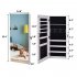  US Direct  Storage  Cabinet 4 layer 3 Storage Boxes With Mirror Wall mount Storage Organizer white