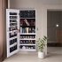  US Direct  Storage  Cabinet 4 layer 3 Storage Boxes With Mirror Wall mount Storage Organizer white