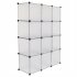  US Direct  Storage Shelf 4 Layers 12 cube 35x35x35 Cube Storage Cabinet With Door For Study Room Bedroom Bookcase Toy Organizer White