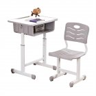 US Students Desk Chairs with Pencil Slot Adjustable Height Table Set
