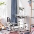  US Direct  Study Desks Chairs Set Rectangle 70 x 38 x  52 74 cm Liftable Set Without Front Baffle Reading Stand Lamp light grey