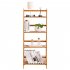  US Direct  T shaped Bookshelf 48 30 119cm Storage  Rack For Household Living Room Organizer yellow