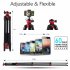  US Direct  T60 Portable Lightweight Tripod With Phone Clip Bluetooth compatible Remote Control Non skid 3 Section Adjustable Dependable Stability Tripod As sho