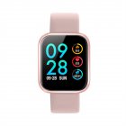 [US Direct] T80 Color Screen Smart Watch Heart Rate Detector Bluetooth-compatible Waterproof Fashion Bracelet Compatible For Android Ios pink