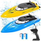 US THINKMAX 2PACK 10km/H 2.4G High Speed Remote Control Boats Blue+Yellow