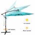  US Direct  TOPMAX 10FT Patio Offset Lighted Hanging Cantilever Umbrella for Backyard Poolside  Garden and Lawn  Beige