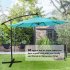  US Direct  TOPMAX 10FT Patio Offset Lighted Hanging Cantilever Umbrella for Backyard Poolside  Garden and Lawn  Beige