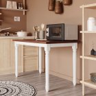  US Direct  TOPMAX 3 Piece Dining Table Set Kitchen Table with Two Benches  Kitchen Contemporary Home Furniture Brown