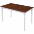  US Direct  TOPMAX 3 Piece Dining Table Set Kitchen Table with Two Benches  Kitchen Contemporary Home Furniture Brown
