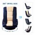  US Direct  TOPMAX Swivel Video Rocker Gaming Chair Adjustable 7 Position Floor Chair Folding Sofa Lounger  Brown Beige