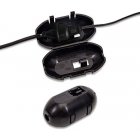  US Direct TOWALLMARK 2PCS Outdoor Extension Cord Cover Protective Cover Black