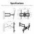  US Direct  TV Stand Adjustable Light Weight Easy Installation Space Saving Wall Mount Bracket 32 65 inches