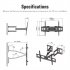  US Direct  TV Stand Adjustable Light Weight Easy Installation Space Saving Wall Mount Bracket 32 70 inches