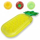 US TWISTER.CK Cool Summer Inflatable Pineapple Pool Float Raft with 3 Saucer Gifts