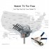  US Direct  Ta 102p 28 36db 360 Degrees Rotation Uv Dual Band Outdoor Antenna With Stand Bracket Lightweight Compact Device black
