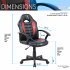 US Direct  Techni Mobili Kid  s Gaming and Student Racer Chair with Wheels  Red