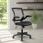 [US Direct] Techni Mobili Mesh Task Office Chair with Flip-Up Arms, Black