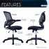  US Direct  Techni Mobili Mesh Task Office Chair with Flip Up Arms  Black