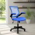 US Direct  Techni Mobili Mesh Task Office Chair with Flip Up Arms  Blue