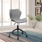 [US Direct] Techni Mobili Deluxe Modern Office Armless Task Chair, Grey