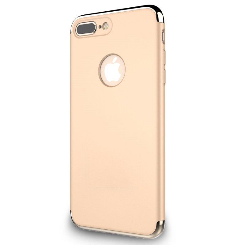 US Thin Slim 3 in 1 Metal Texture PC Hard Back Protection Case Cover Skin for iPhone 7 Gold