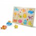  US Direct  ThinkMax 6pcs Kids Wooden Peg Puzzles Board Toy Set  Educational and Learning Puzzles Toy   Alphabet  Number  Fruits  Village and Animals