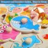  US Direct  ThinkMax 6pcs Kids Wooden Peg Puzzles Board Toy Set  Educational and Learning Puzzles Toy   Alphabet  Number  Fruits  Village and Animals