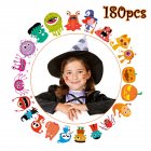 US Thinkmax 180PCS Assorted Halloween Temporary Tattoo for Kids, 30 Cute Designs Stick on Children Tattoos, Cartoon Halloween Tattoos Stickers