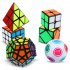  US Direct  Thinkmax 6pcs Speed Cube Set  Magic Cube Set of 2x2x2 3x3x3 Pyramid Megaminx Skew Cube Set of Puzzle Toys for Children and Adult Challenge