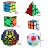  US Direct  Thinkmax 6pcs Speed Cube Set  Magic Cube Set of 2x2x2 3x3x3 Pyramid Megaminx Skew Cube Set of Puzzle Toys for Children and Adult Challenge