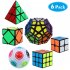  US Direct  Thinkmax 6pcs Speed Cube Set  Magic Cube Set of 2x2x2 3x3x3 Pyramid Megaminx Skew Cube Set of Puzzle Toys for Children and Adult Challenge