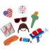  US Direct  Thinkmax High Quality Photo Props  Pack of 45   Perfect for United States National Day  Patriotic Celebration etc