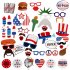  US Direct  Thinkmax High Quality Photo Props  Pack of 45   Perfect for United States National Day  Patriotic Celebration etc