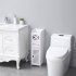  US Direct  Toilet Narrow Cabinet Large Capacity Space saving Fine Workmanship Cross Tissue Storages Cabinet 20x25x74cm White