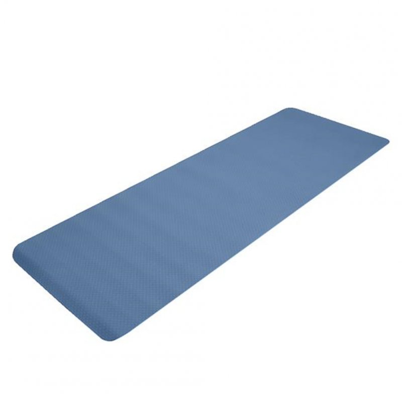 [US Direct] Tpe  Yoga  Mat 183*61*6cm Non-slip Gym Pad For Yoga Training Fitness Excercise Navy blue