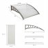  US Direct  Transparent Awnings Gray Bracket Household Washable Quick Dry High Strength Canopy For Door Window 100 x 80cm
