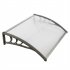  US Direct  Transparent Awnings Gray Bracket Household Washable Quick Dry High Strength Canopy For Door Window 100 x 96cm