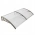  US Direct  Transparent Awnings Gray Bracket Household Washable Quick Dry High Strength Canopy For Door Window 100 x 96cm