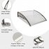  US Direct  Transparent Awnings Gray Bracket Household Washable Quick Dry High Strength Canopy For Door Window 100 x 96cm