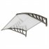 US Direct  Transparent Awnings Gray Bracket Household Washable Quick Dry High Strength Canopy For Door Window 100 x 96cm