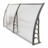 US Direct  Transparent Awnings Gray Bracket Household Washable Quick Dry High Strength Canopy For Door Window 100 x 96cm