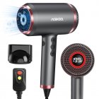  US Direct  Travel Hair Dryer  Acekool Ionic Blow Dryer for Women LED Display 120 to 199  F Compact Powerful Professional Home Hairdryer 1500W Concentrator 